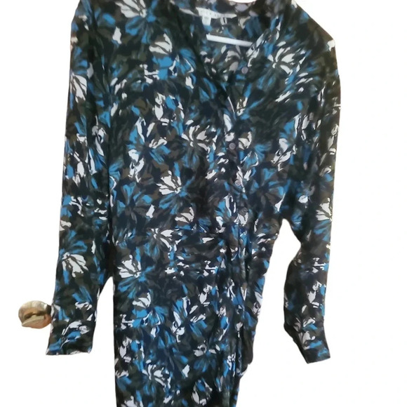 VERONICA BEARD GEORGINA BUTTON FRONT SILK FLORAL DRESS, SIZE 2 - Picture 4 of 6